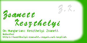 zsanett keszthelyi business card